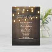 Holzerhardrel Herz Verlobung Dusche Einladung (Stehend Vorderseite)