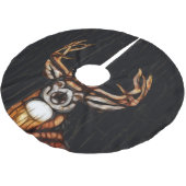 Hölzerhölzer Hirsch Rustikales Landhaus Einzigarti Polyester Weihnachtsbaumdecke (Schrägansicht)