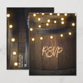 Hölzerkraut Herzlichtbeleuchtung Rustikale UAWG Einladungspostkarte (Vorne/Hinten)