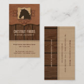 Hölzern blühen Sie Pferdegeschäfts-Karte Visitenkarte (Vorne/Hinten)