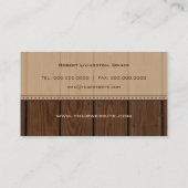 Hölzern blühen Sie Pferdegeschäfts-Karte Visitenkarte (Rückseite)