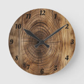 Hölzern Runde Wanduhr (Vorderseite)