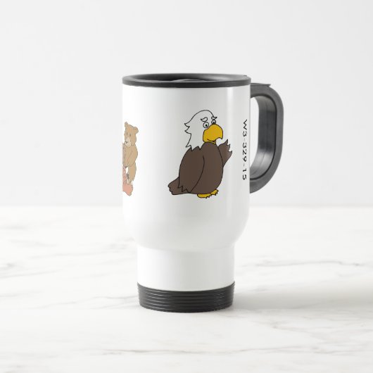 Hölzerne Abzeichen-Adler-Tasse Reisebecher (VorderseiteRechts)