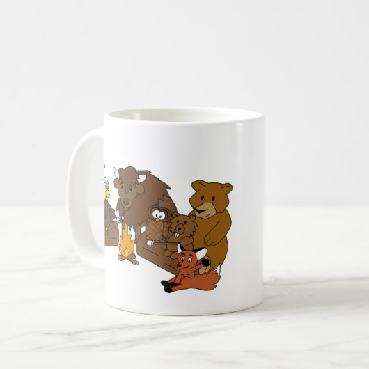 Hölzerne Abzeichen-Antilopen-Tasse Kaffeetasse (Vorderseite Links)