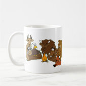 Hölzerne Abzeichen-Antilopen-Tasse Kaffeetasse (Links)