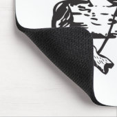 Hölzerne Abzeichen Axt-n-Klotz Mausunterlage Mousepad (Ecke)