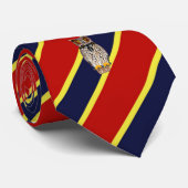 Hölzerne Abzeichen-Eule Striped KleiderKrawatte Krawatte (Gerollt)