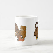 Hölzerne Abzeichen-Eulen-Tasse Kaffeetasse (Mittel)