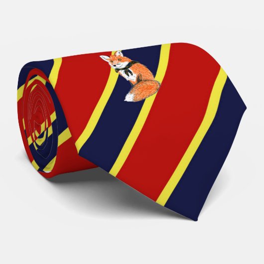 Hölzerne Abzeichen-Fox Striped KleiderKrawatte Krawatte (Gerollt)