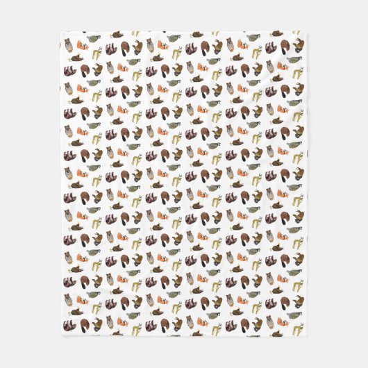 Hölzerne Abzeichen-Lebewesen-Wurf-Decke Fleecedecke (Vorderseite)