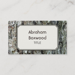 Hölzerne alte Barken-personalisiertes botanisches Visitenkarte