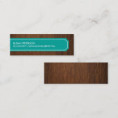 Hölzerne aquamarine nennende Karte (Vorne/Hinten)