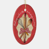 Hölzerne Backengerätbogen Weihnachtsverzierung Keramikornament (Rechts)