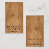 Hölzerne Beschaffenheit - Art B Visitenkarte (Vorne/Hinten)