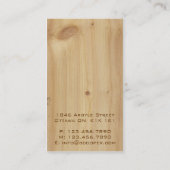 Hölzerne Beschaffenheit - reden Sie A an Visitenkarte (Rückseite)