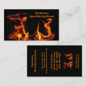 Hölzerne brennende Ofen-Visitenkarte Visitenkarte (Vorne/Hinten)