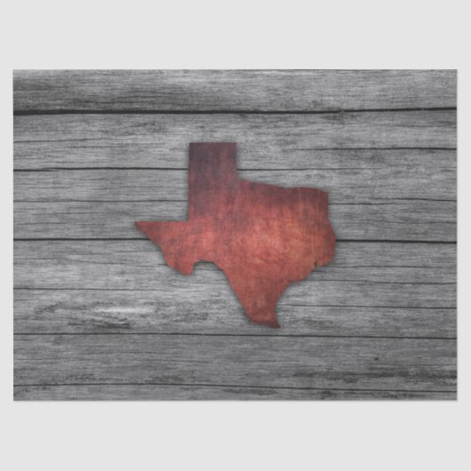 Hölzerne Bretter Texas (rot) Seidenpapier (Vorderseite)