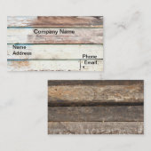 Hölzerne Bretterbude-Wand-Visitenkarte 2 Visitenkarte (Vorne/Hinten)