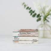 Hölzerne Bretterbude-Wand-Visitenkarte 2 Visitenkarte (Stehend Vorderseite)