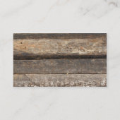Hölzerne Bretterbude-Wand-Visitenkarte 2 Visitenkarte (Rückseite)