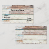 Hölzerne Bretterbude-Wand-Visitenkarte 4 Visitenkarte (Vorne/Hinten)