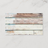 Hölzerne Bretterbude-Wand-Visitenkarte 4 Visitenkarte (Rückseite)