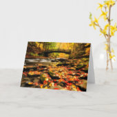 Hölzerne Brücke und Nebenfluss im Fall Karte (Gelbe Blume)