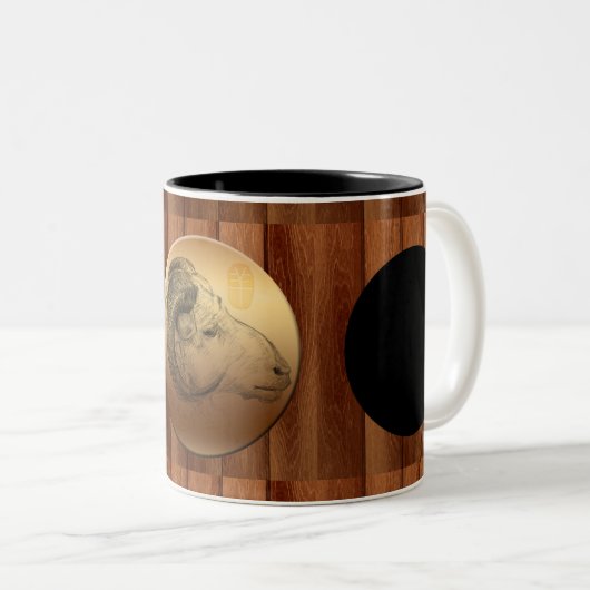 Hölzerne chinesische zweifarbige tasse (VorderseiteRechts)