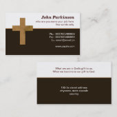 hölzerne christliche Quergeschäftskarte Visitenkarte (Vorne/Hinten)