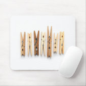 Hölzerne Clothespins Mousepad (Mit Mouse)