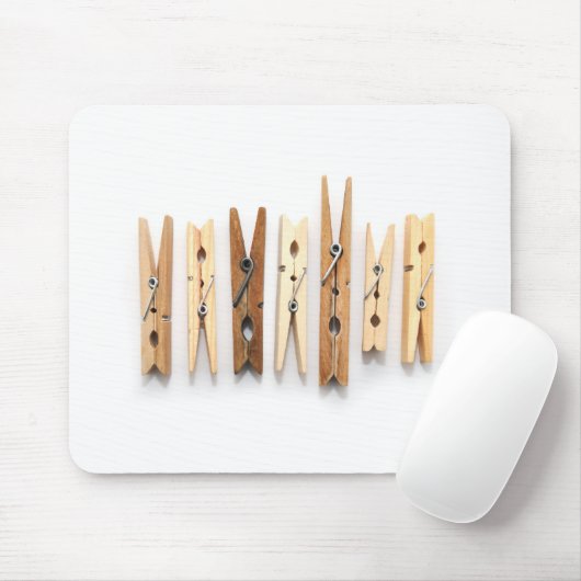 Hölzerne Clothespins Mousepad (Mit Mouse)
