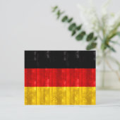 Hölzerne deutsche Flagge Postkarte (Stehend Vorderseite)