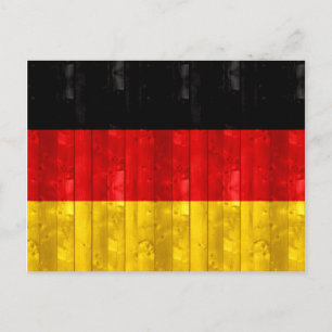 Hölzerne deutsche Flagge Postkarte