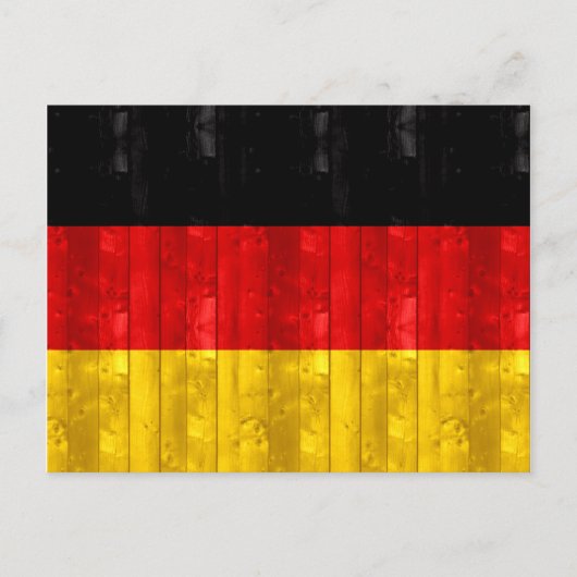 Hölzerne deutsche Flagge Postkarte (Vorderseite)