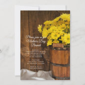 Hölzerne Eimergelbe Milchessen Muttertagsbrunch Einladung (Vorderseite)