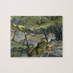 Hölzerne Elfe am Spiel, Illustration von 'in Puzzle