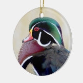 Hölzerne Ente Drake Keramikornament (Links)