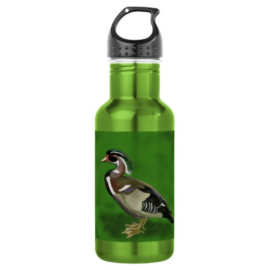 Hölzerne Ente Edelstahlflasche (Vorderseite)
