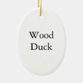 Hölzerne Ente, John Audubon Keramik Ornament (Hinten)