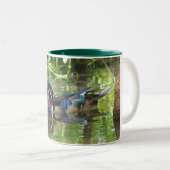 hölzerne Ente Zweifarbige Tasse (VorderseiteRechts)