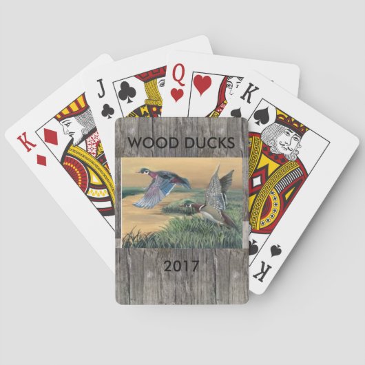 Hölzerne Enten-Spielkarten Spielkarten (Rückseite)