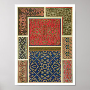 Hölzerne Fächer und Grenzen, 'von der arabischen Poster