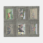 Hölzerne Fensterpferde Fleecedecke (Vorderseite (Horizontal))