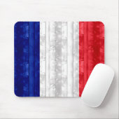 Hölzerne französische Flagge Mousepad (Mit Mouse)