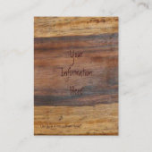 Hölzerne gekörnte Visitenkarte (Rückseite)