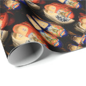 Hölzerne gemalte Klötze, Holland Geschenkpapier (Rolleneckpunkt)