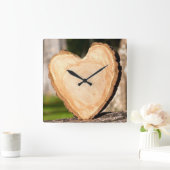 hölzerne Herzschrittuhr Quadratische Wanduhr (Zuhause)
