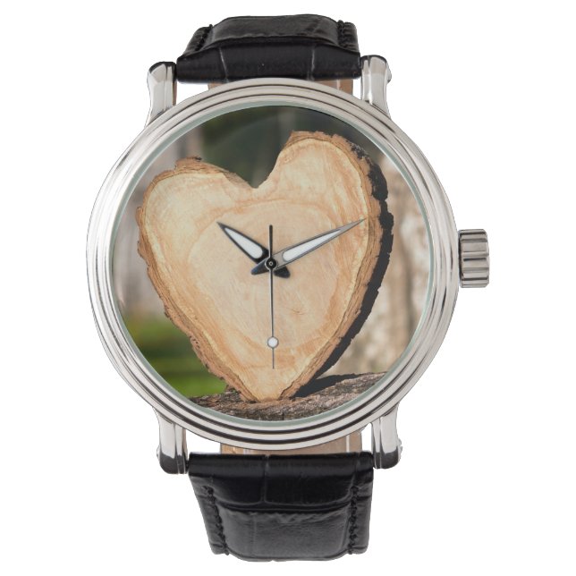 hölzerne Herzüberwachung Armbanduhr (Vorderseite)