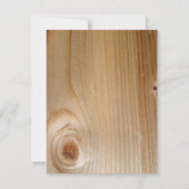 Hölzerne Hochzeits-Einladungen - Kiefer Einladung (Rückseite)