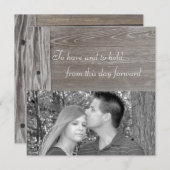 Hölzerne Hochzeitseinladung der Scheune Einladung (Vorne/Hinten)